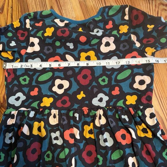 Hanna Andersson Elizabeth Playdress Girls Sz 12 Navy Floral Long Sleeves EUC - Picture 9 of 13